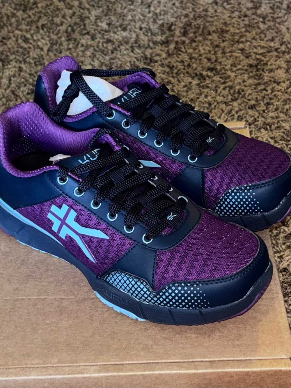 Kuru Quantum 2.0 Womens Size 8.5 Wide Grape Athletic Running Shoes Sneakers New